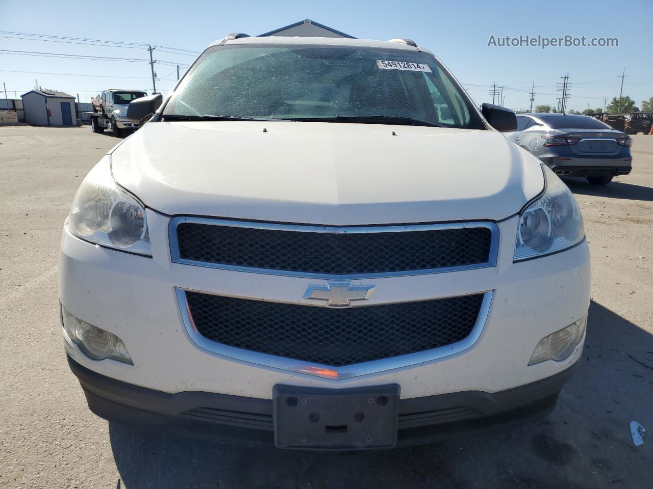 2012 Chevrolet Traverse Ls White vin: 1GNKRFED9CJ326236