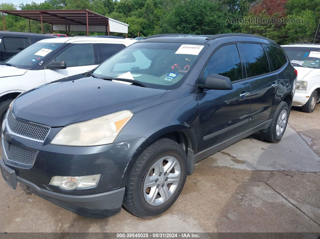 2012 Chevrolet Traverse Ls Black vin: 1GNKRFED9CJ409214