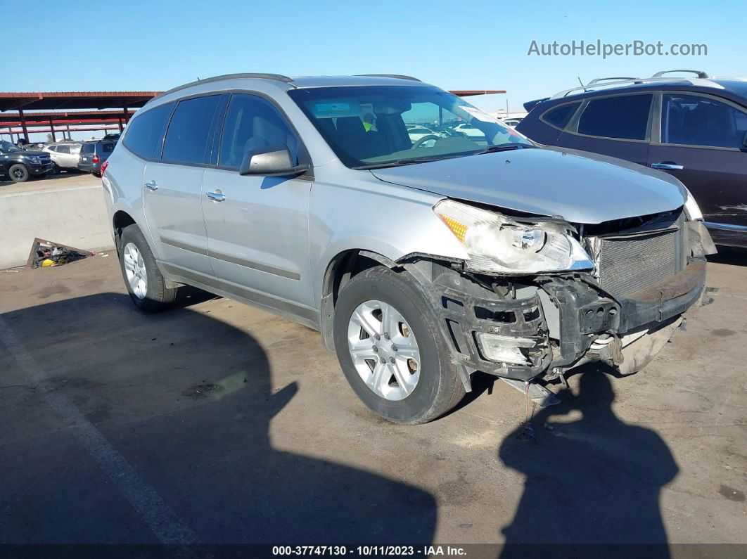 2012 Chevrolet Traverse Ls Silver vin: 1GNKRFED9CJ409522