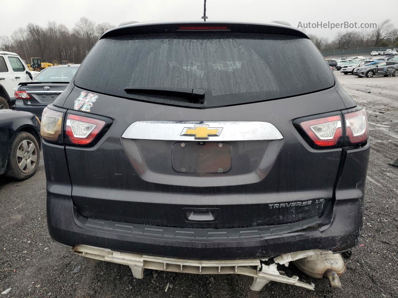 2014 Chevrolet Traverse Ls Gray vin: 1GNKRFKD7EJ139763