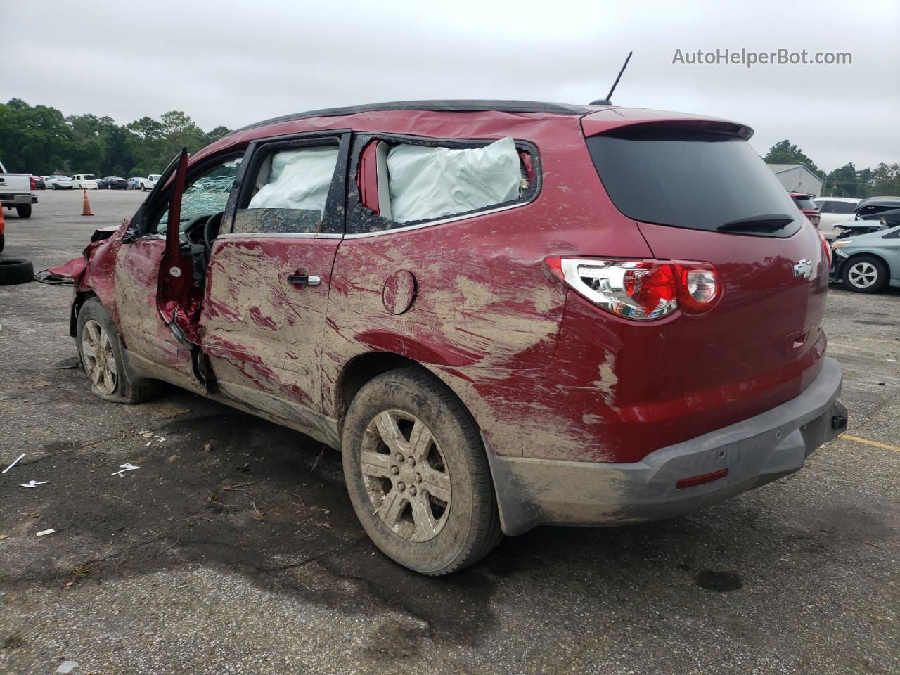 2012 Chevrolet Traverse Lt Red vin: 1GNKRGED0CJ407339