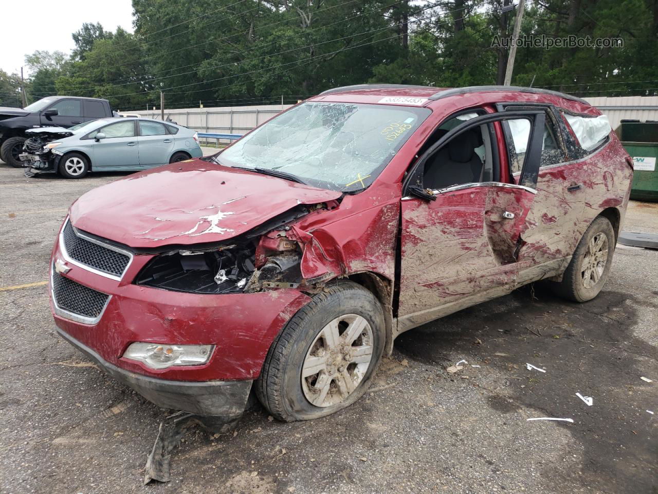 2012 Chevrolet Traverse Lt Red vin: 1GNKRGED0CJ407339