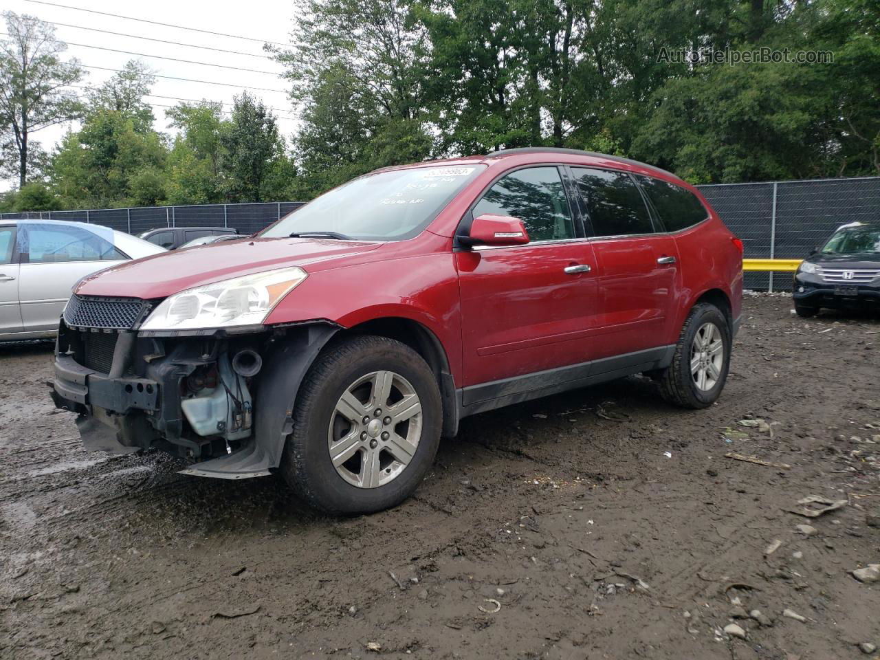 2012 Chevrolet Traverse Lt Red vin: 1GNKRGED0CJ417790