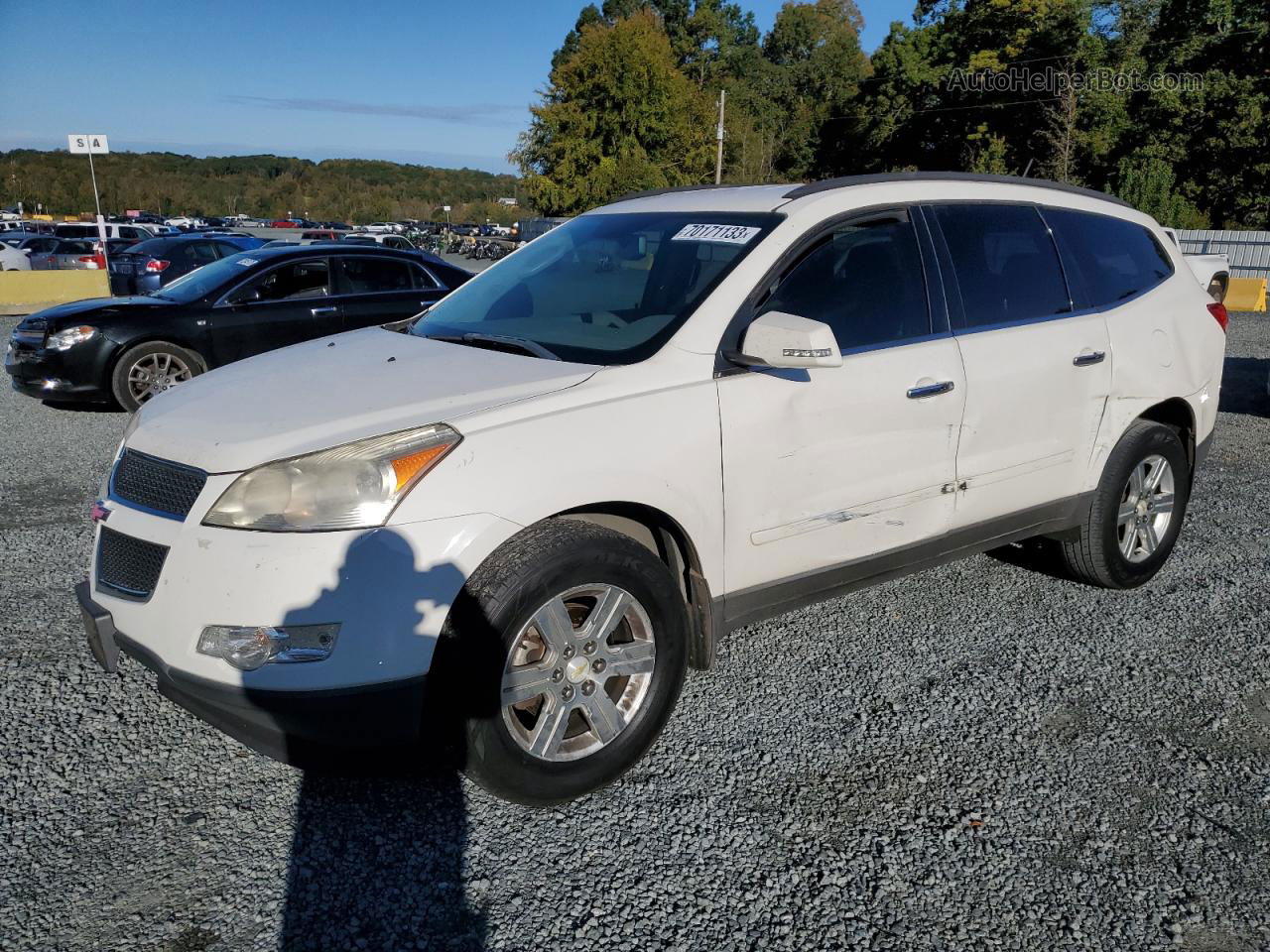 2011 Chevrolet Traverse Lt White vin: 1GNKRGED1BJ199955