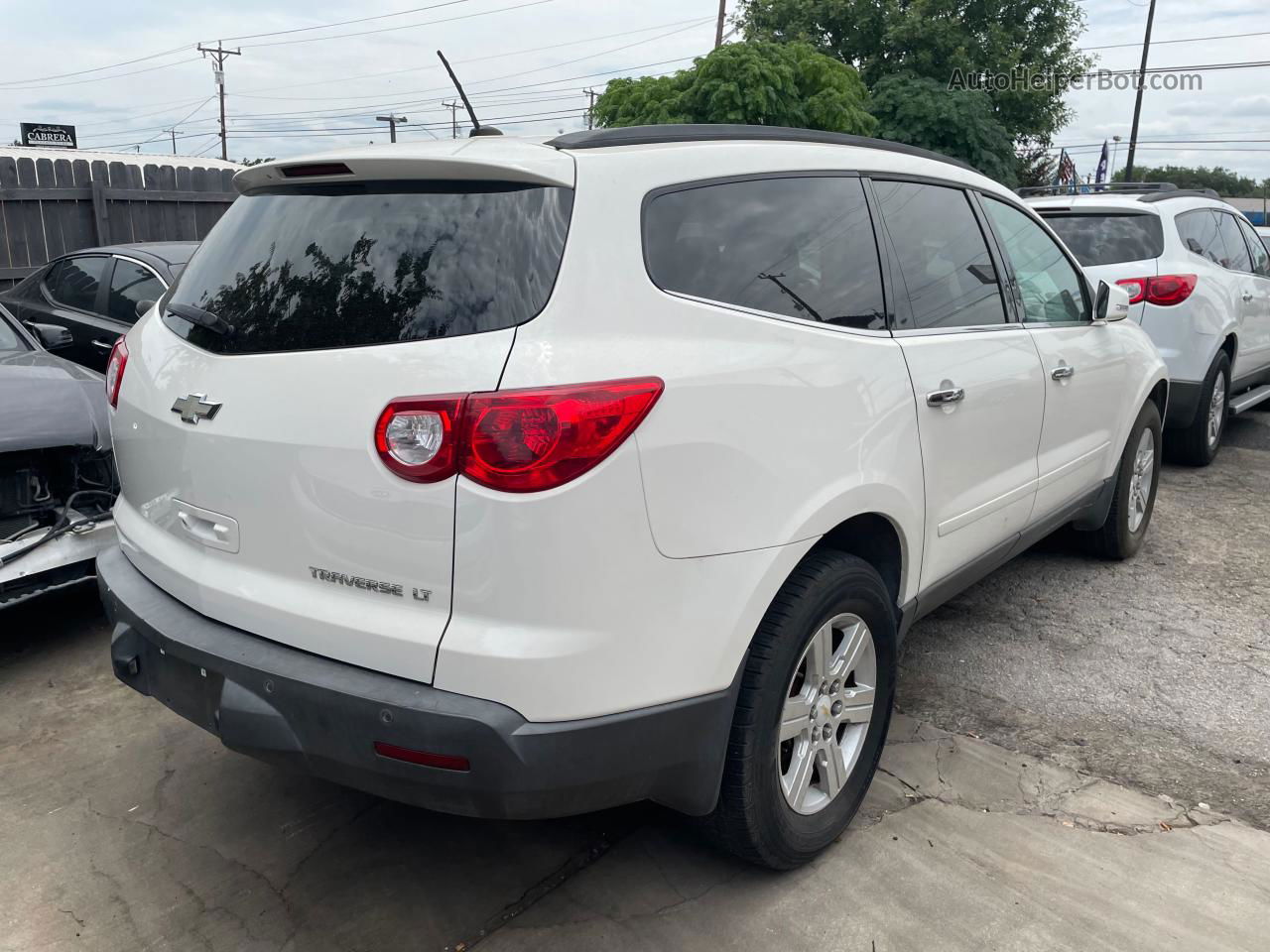 2011 Chevrolet Traverse Lt White vin: 1GNKRGED1BJ265906