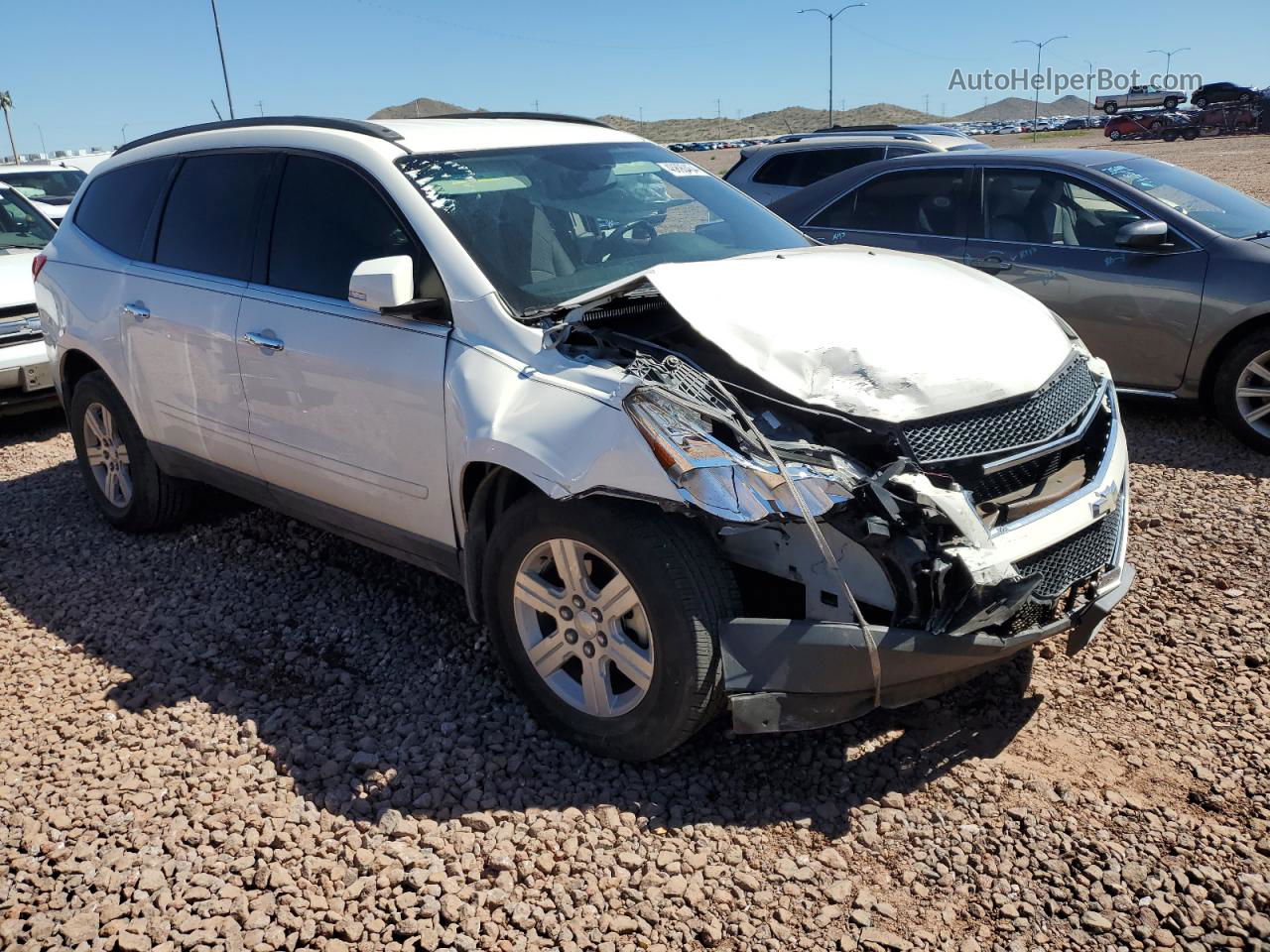 2011 Chevrolet Traverse Lt White vin: 1GNKRGED2BJ119983