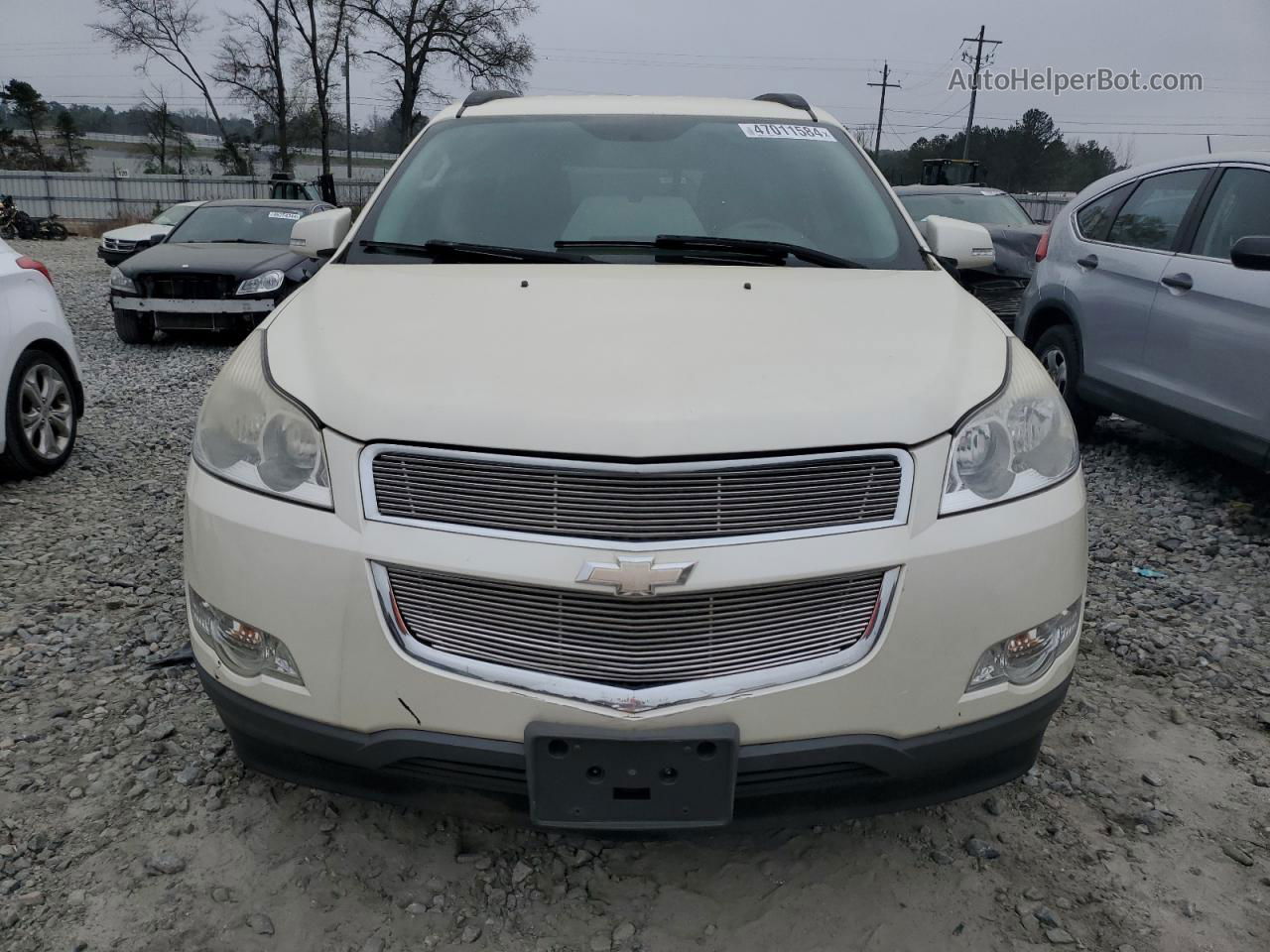 2011 Chevrolet Traverse Lt White vin: 1GNKRGED3BJ225259