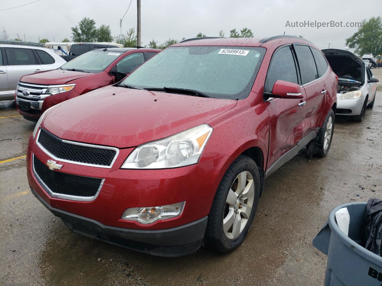 2012 Chevrolet Traverse Lt Red vin: 1GNKRGED3CJ166862