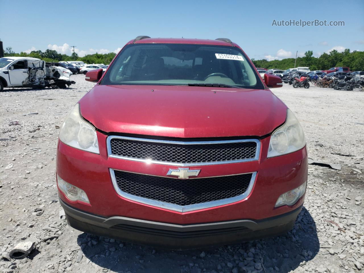 2012 Chevrolet Traverse Lt Red vin: 1GNKRGED3CJ171608