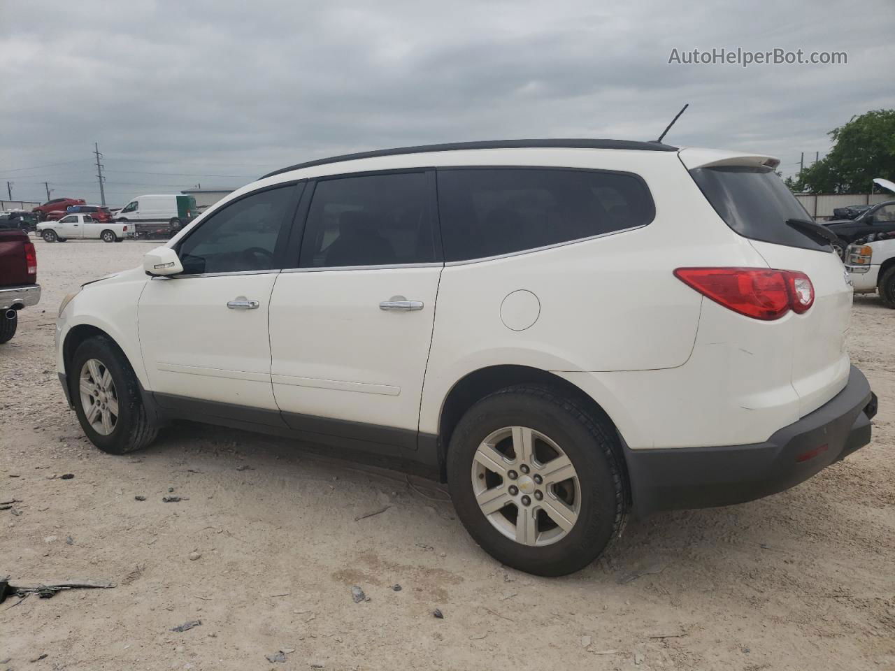 2012 Chevrolet Traverse Lt White vin: 1GNKRGED3CJ177652