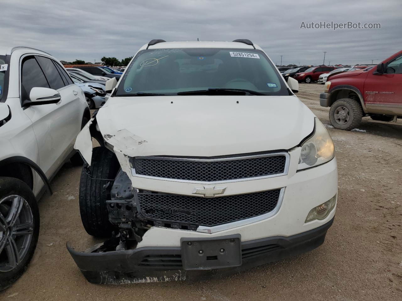 2012 Chevrolet Traverse Lt White vin: 1GNKRGED3CJ177652