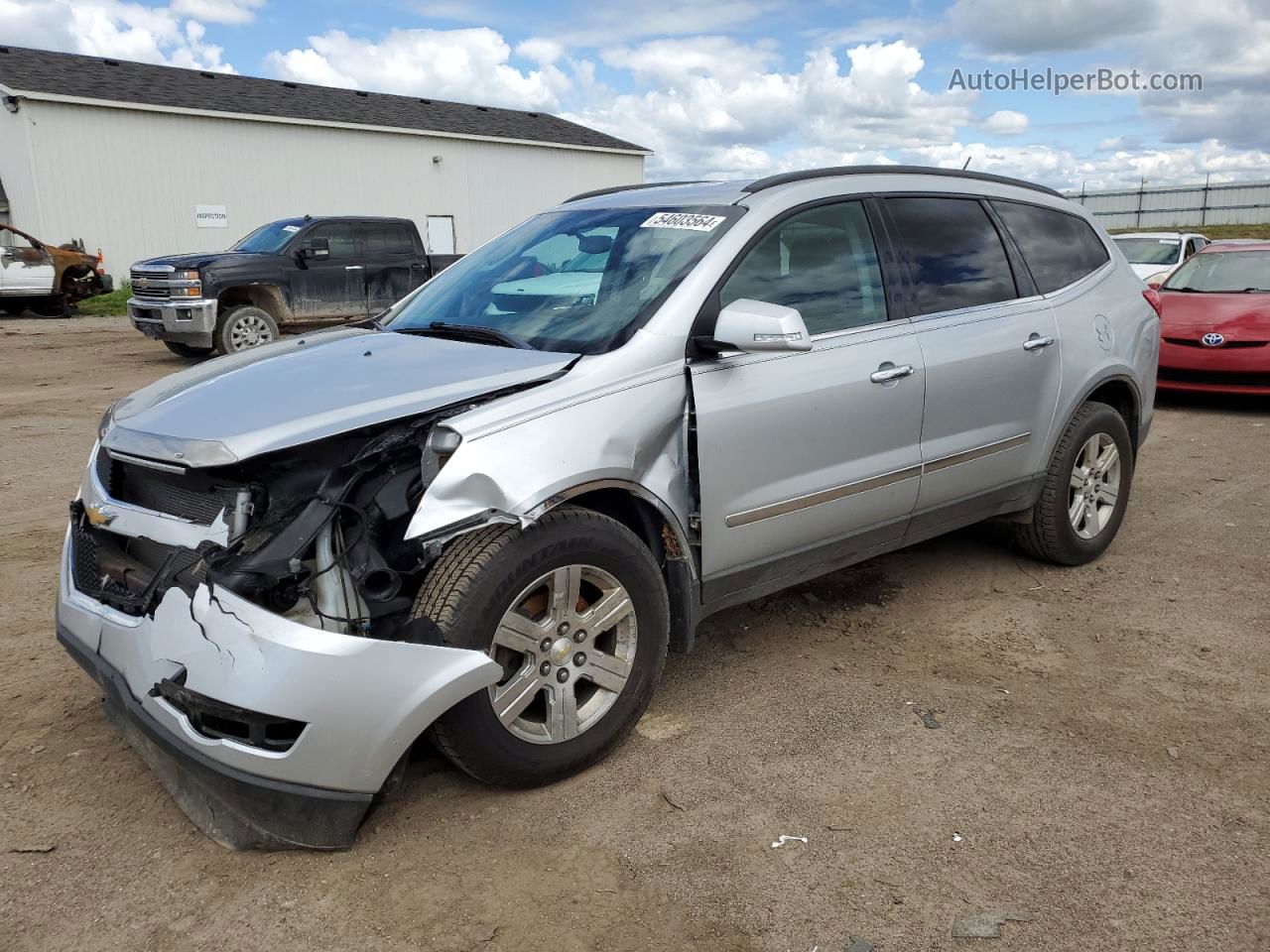 2012 Chevrolet Traverse Lt Silver vin: 1GNKRGED3CJ345600