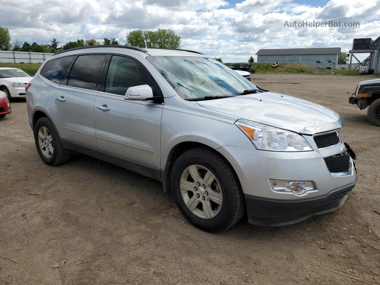 2012 Chevrolet Traverse Lt Silver vin: 1GNKRGED3CJ345600