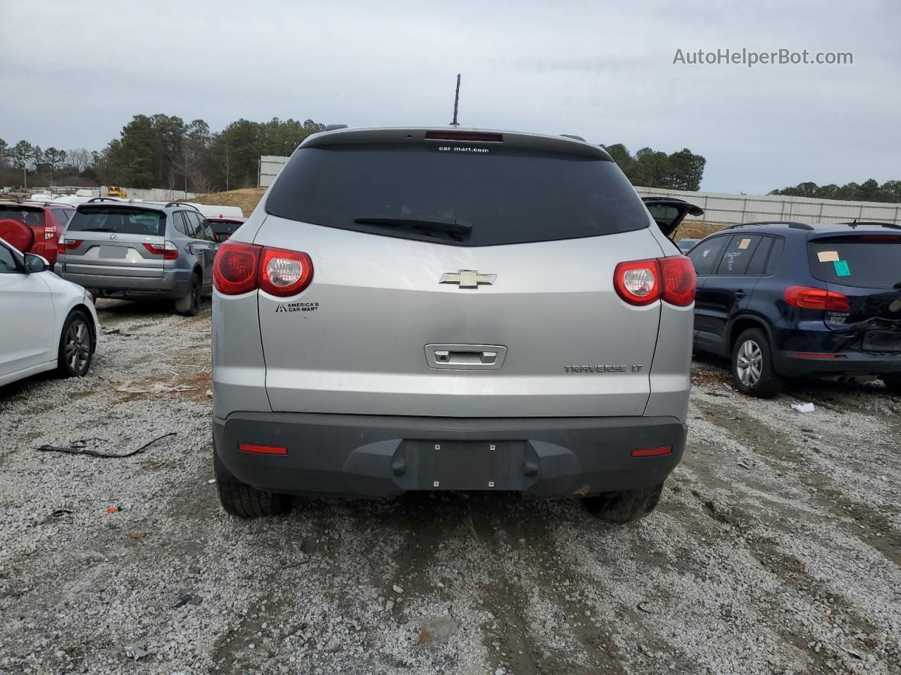 2012 Chevrolet Traverse Lt Silver vin: 1GNKRGED4CJ141307