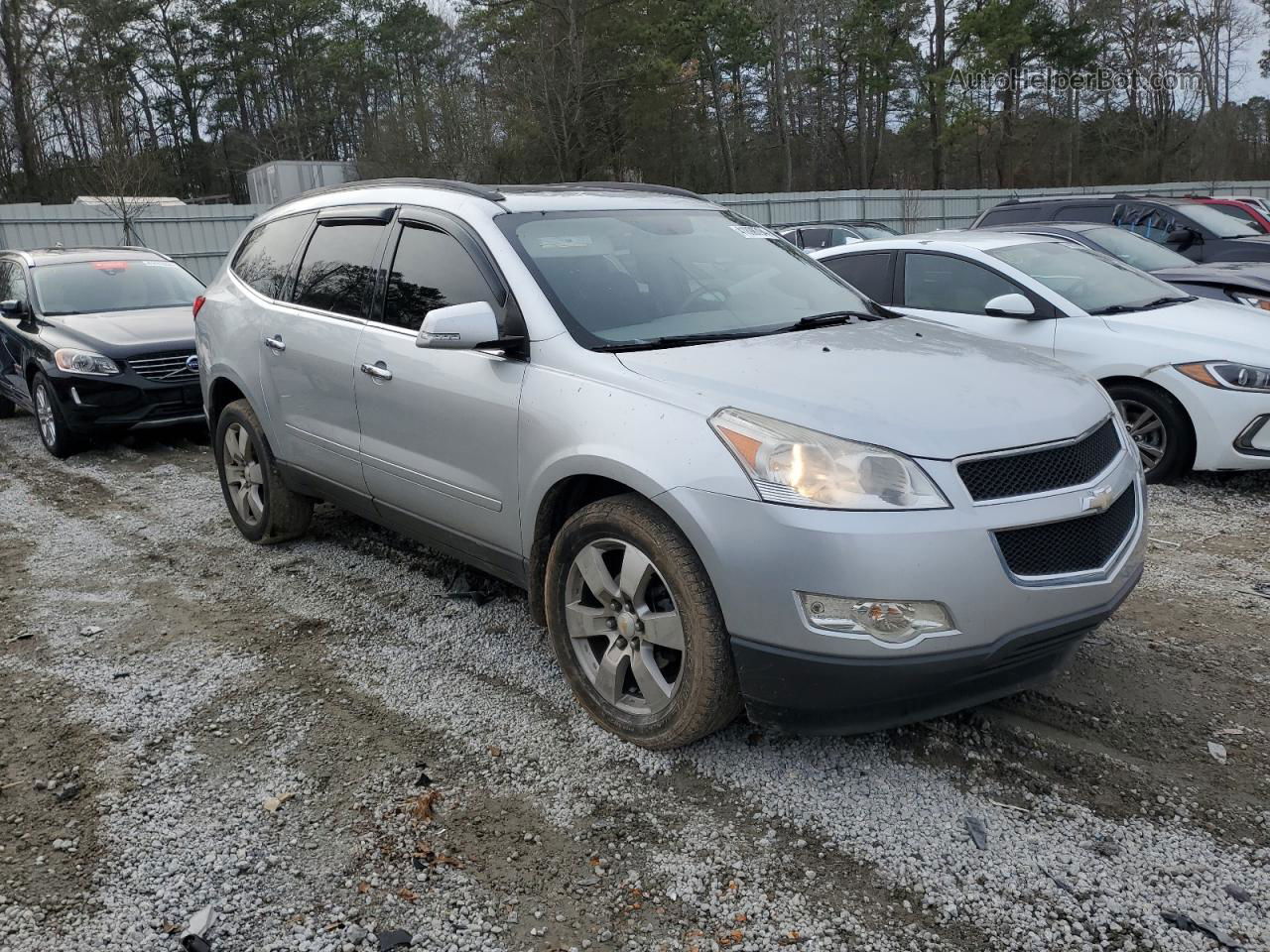 2012 Chevrolet Traverse Lt Silver vin: 1GNKRGED4CJ141307