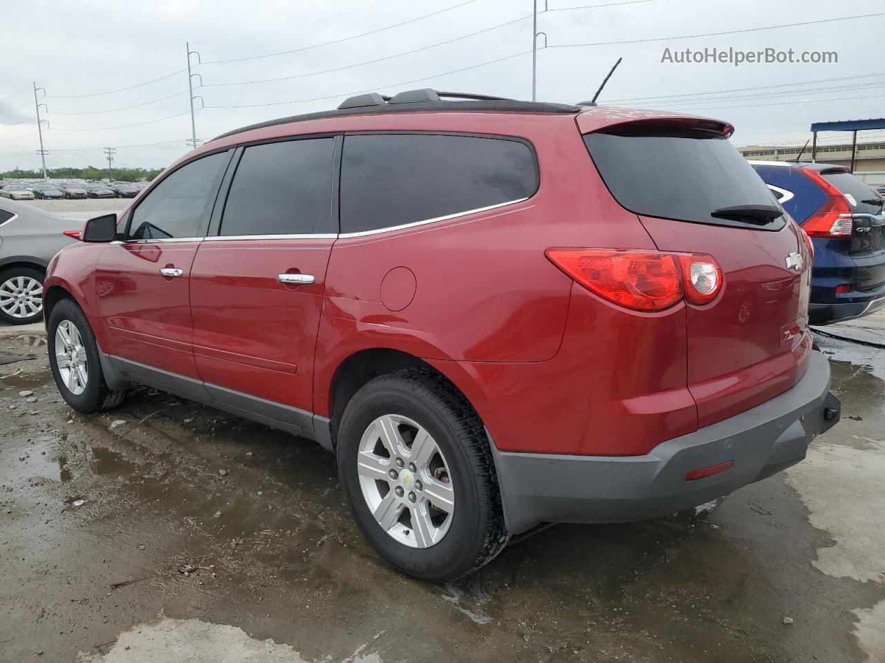 2012 Chevrolet Traverse Lt Maroon vin: 1GNKRGED4CJ152551