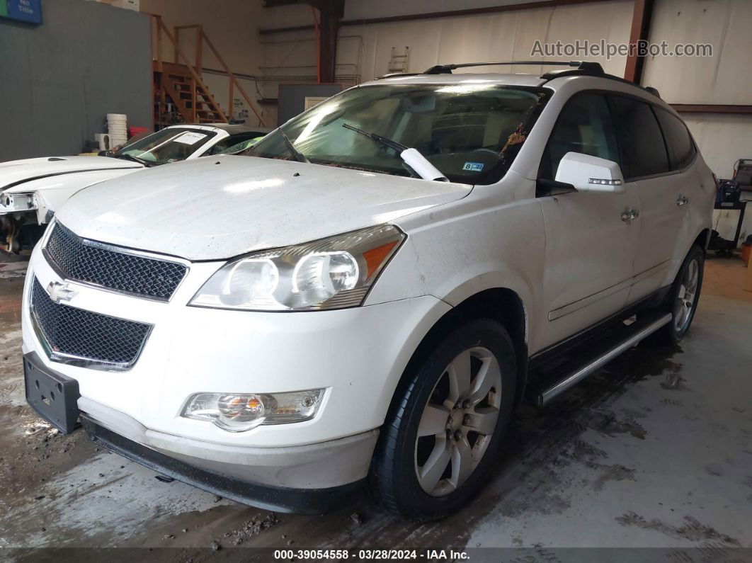 2012 Chevrolet Traverse 1lt White vin: 1GNKRGED4CJ347436