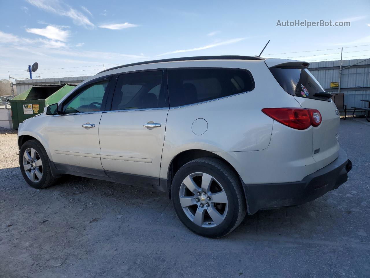 2012 Chevrolet Traverse Lt White vin: 1GNKRGED4CJ362213