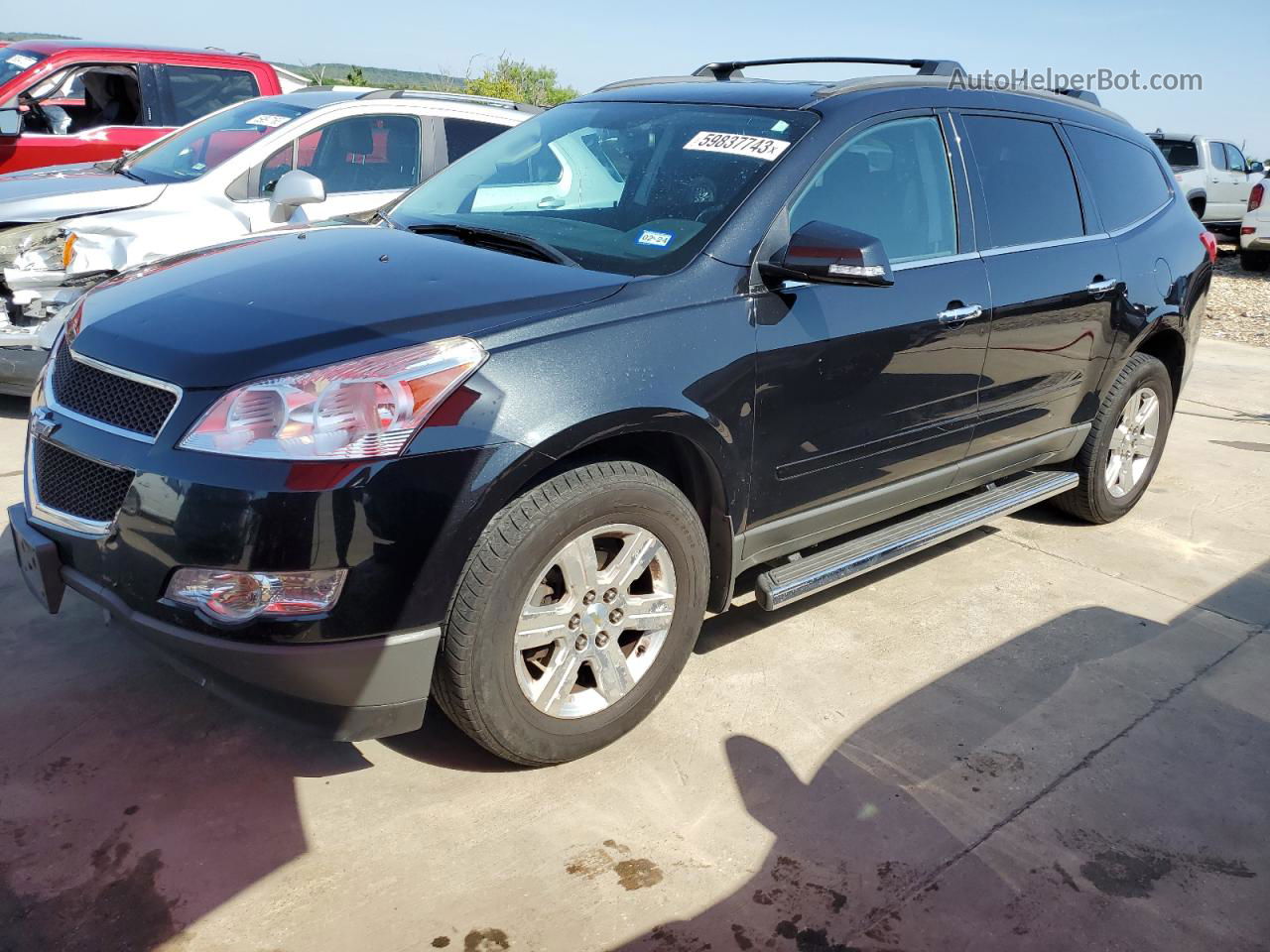 2012 Chevrolet Traverse Lt Black vin: 1GNKRGED4CJ416478