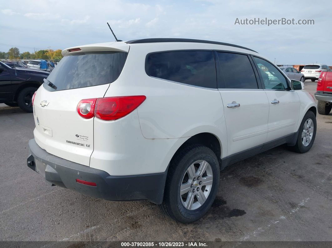 2012 Chevrolet Traverse 1lt White vin: 1GNKRGED6CJ129790