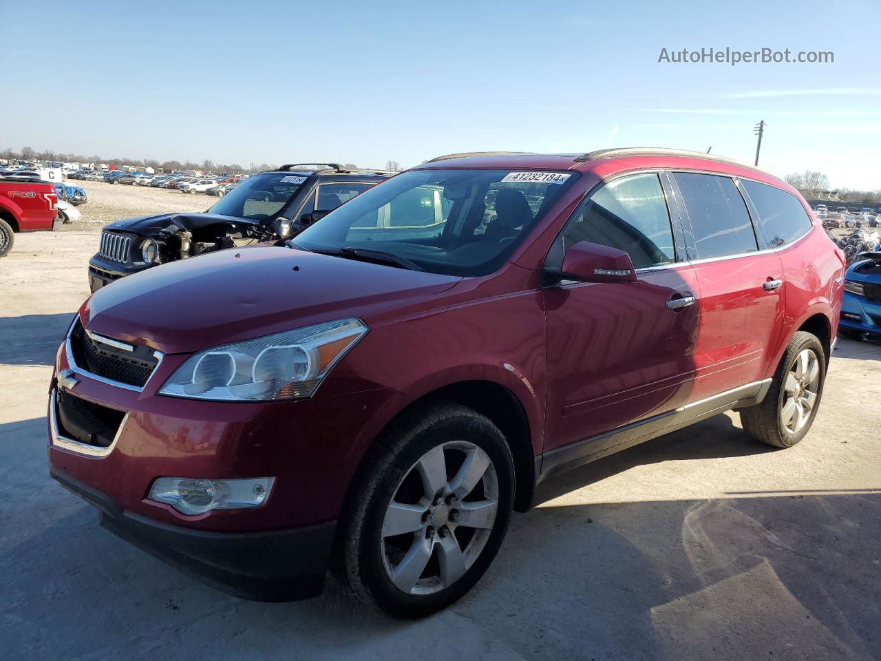 2012 Chevrolet Traverse Lt Red vin: 1GNKRGED7CJ172390