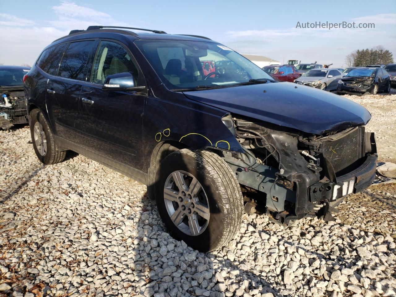 2012 Chevrolet Traverse Lt Синий vin: 1GNKRGED7CJ333840