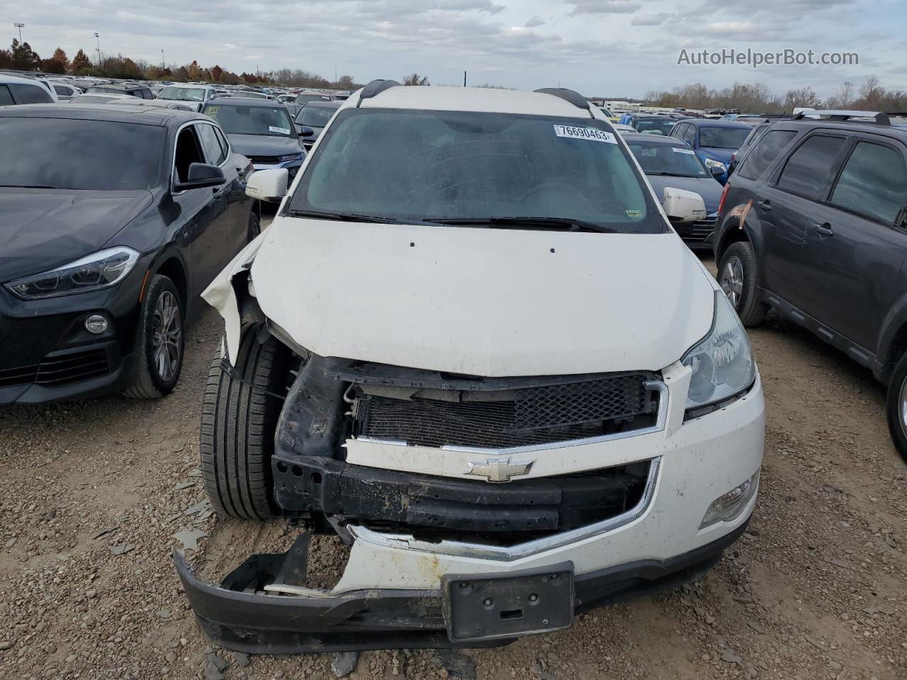 2012 Chevrolet Traverse Lt White vin: 1GNKRGED8CJ126969