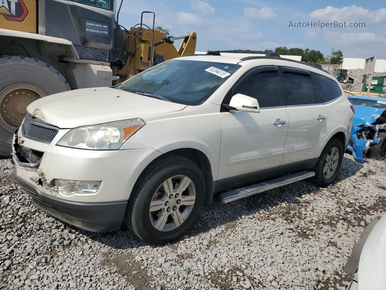 2011 Chevrolet Traverse Lt White vin: 1GNKRGEDXBJ123635