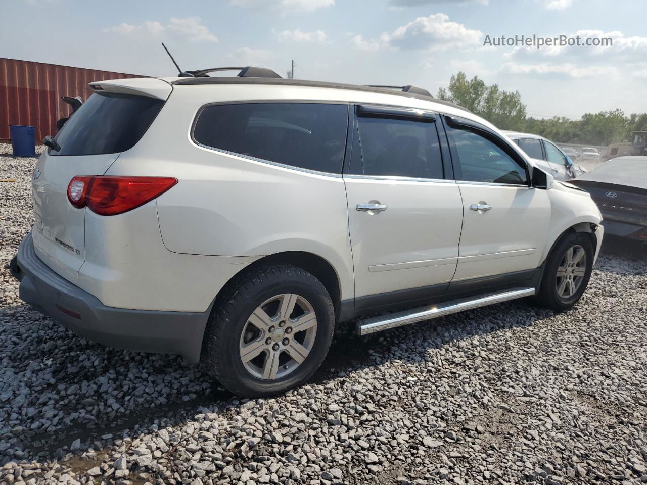 2011 Chevrolet Traverse Lt White vin: 1GNKRGEDXBJ123635