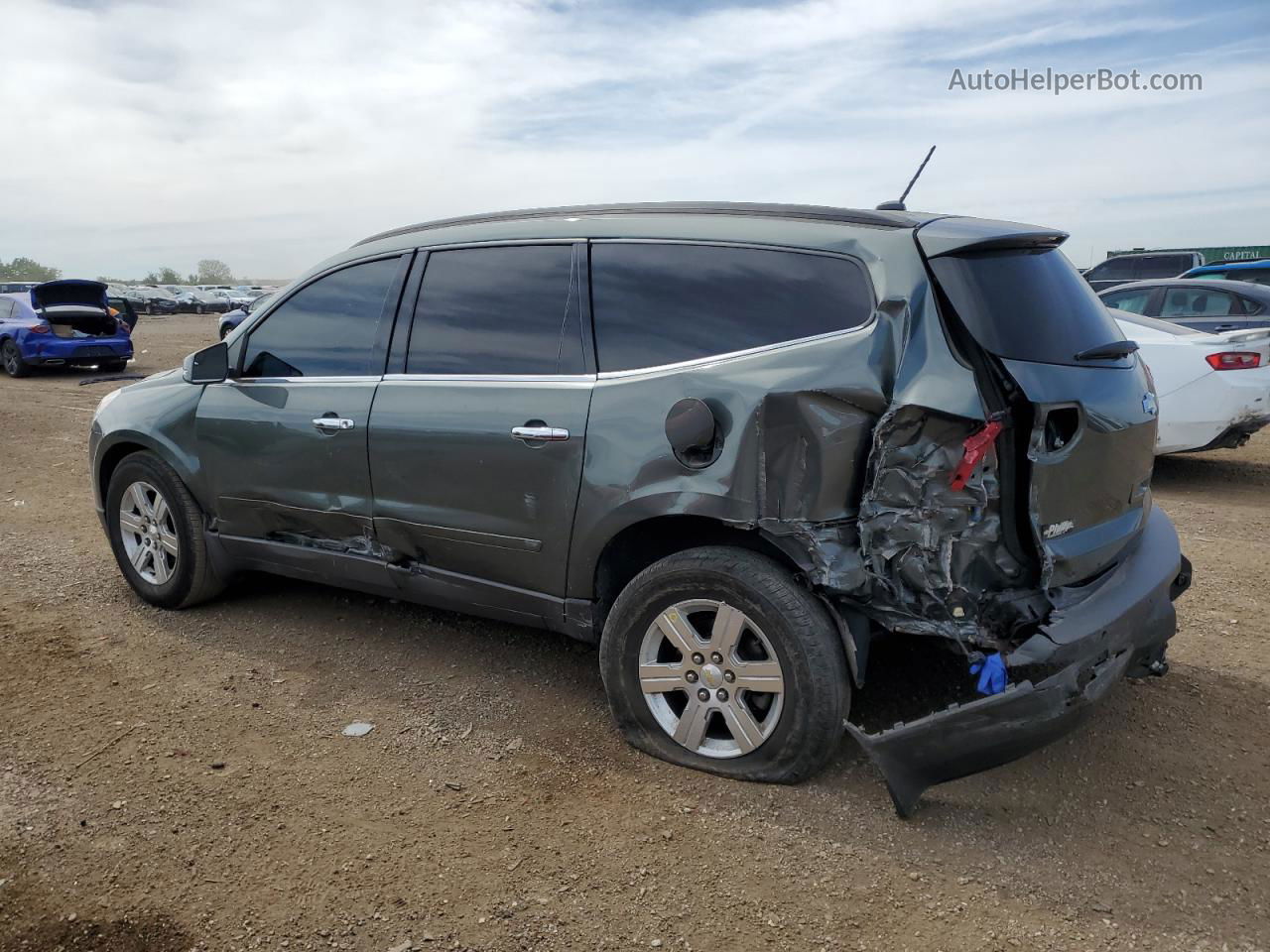 2011 Chevrolet Traverse Lt Зеленый vin: 1GNKRGEDXBJ237845