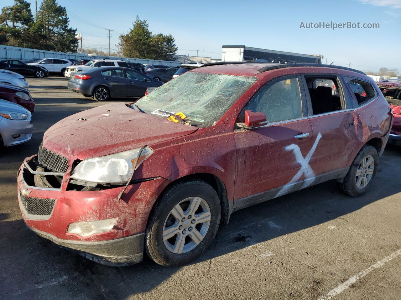 2012 Chevrolet Traverse Lt Красный vin: 1GNKRGEDXCJ132644