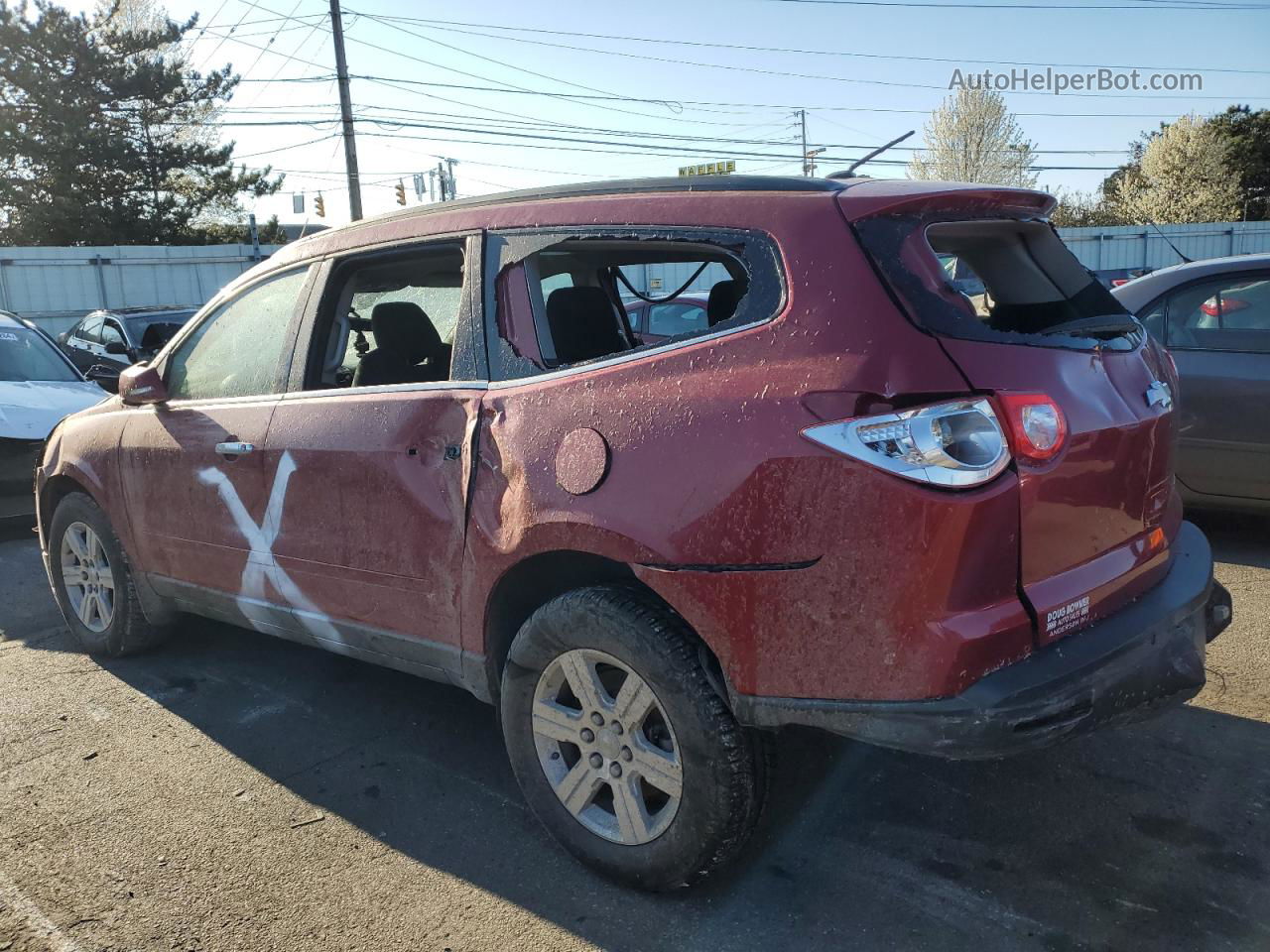 2012 Chevrolet Traverse Lt Red vin: 1GNKRGEDXCJ132644