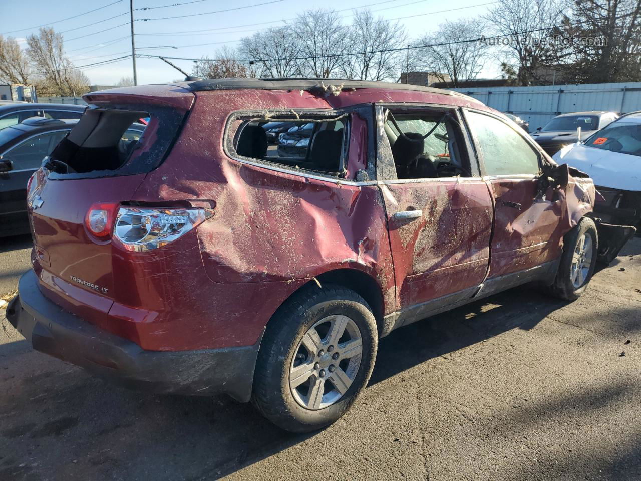 2012 Chevrolet Traverse Lt Red vin: 1GNKRGEDXCJ132644