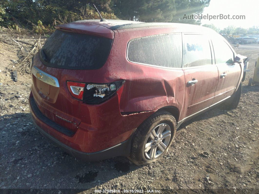 2014 Chevrolet Traverse 1lt Maroon vin: 1GNKRGKD1EJ316961