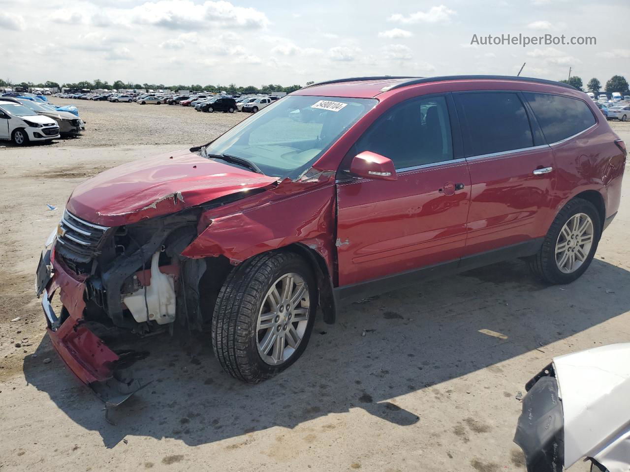 2014 Chevrolet Traverse Lt Red vin: 1GNKRGKD5EJ174596