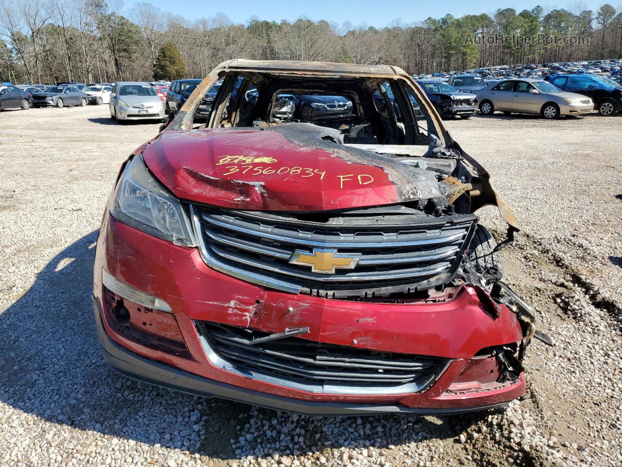 2014 Chevrolet Traverse Lt Red vin: 1GNKRHKD4EJ203219