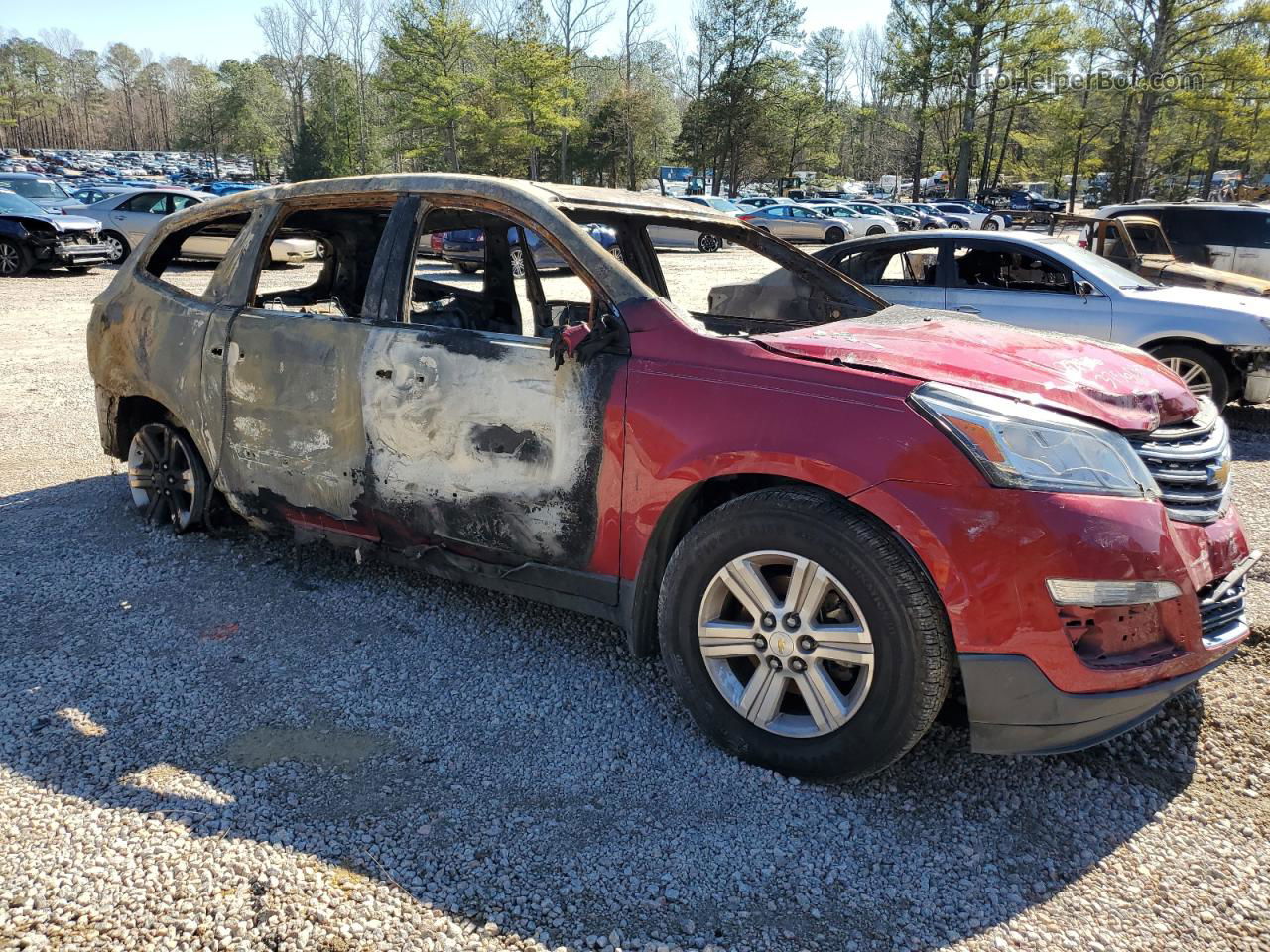 2014 Chevrolet Traverse Lt Red vin: 1GNKRHKD4EJ203219