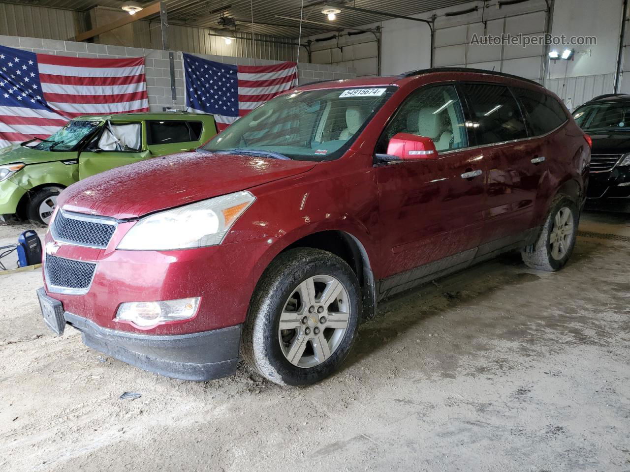 2011 Chevrolet Traverse Lt Burgundy vin: 1GNKRJED1BJ177743