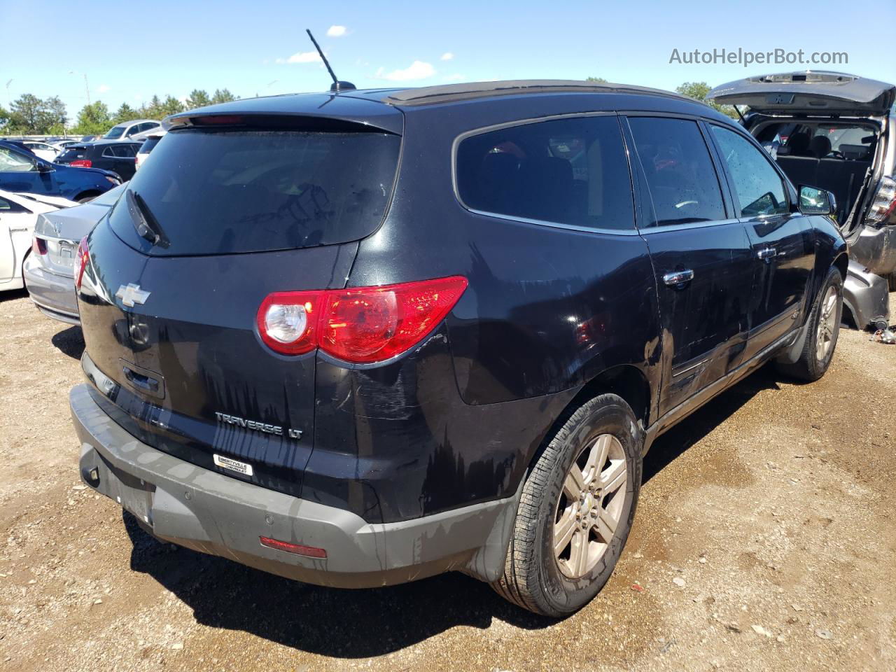 2011 Chevrolet Traverse Lt Black vin: 1GNKRJED2BJ343929