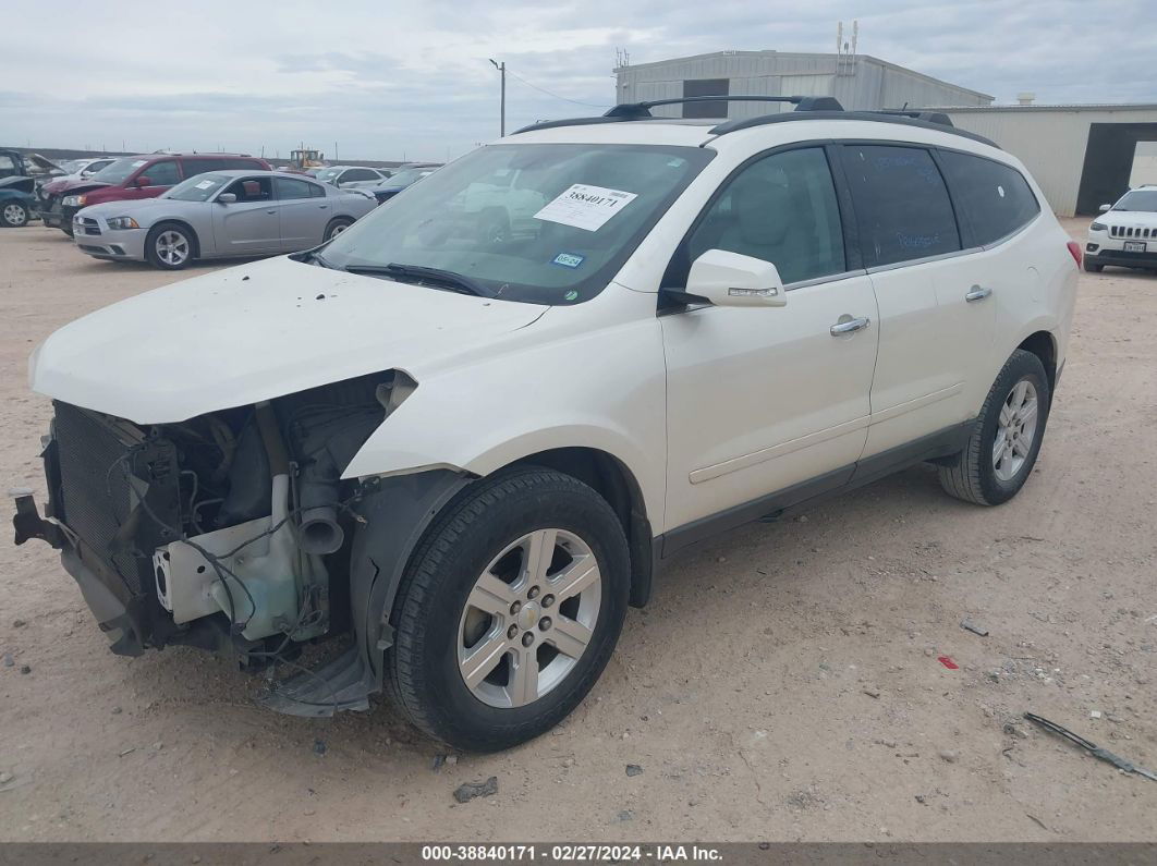 2012 Chevrolet Traverse 2lt White vin: 1GNKRJED2CJ114703