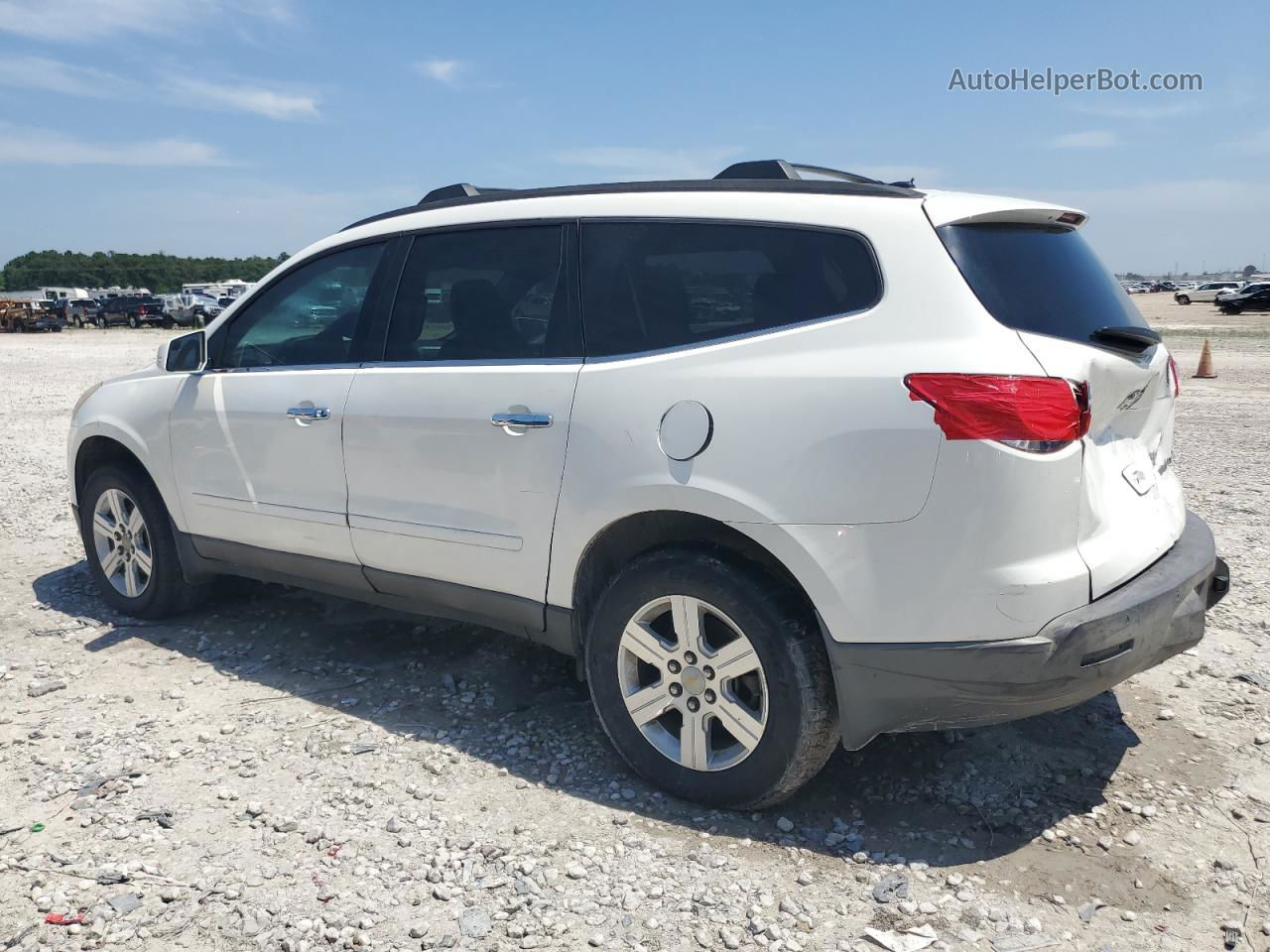 2011 Chevrolet Traverse Lt White vin: 1GNKRJED3BJ160183