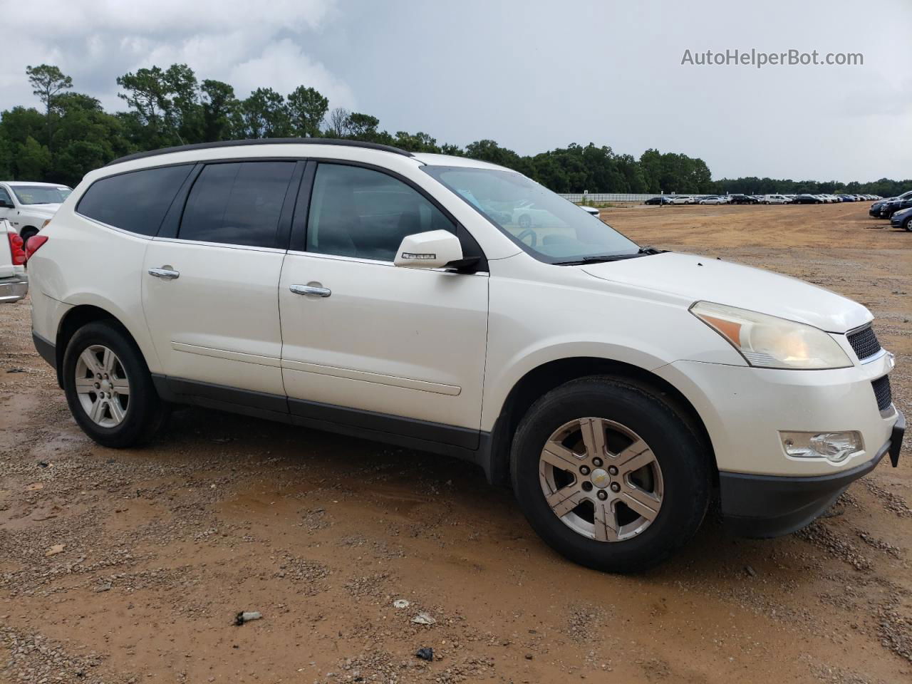 2011 Chevrolet Traverse Lt White vin: 1GNKRJED4BJ212355