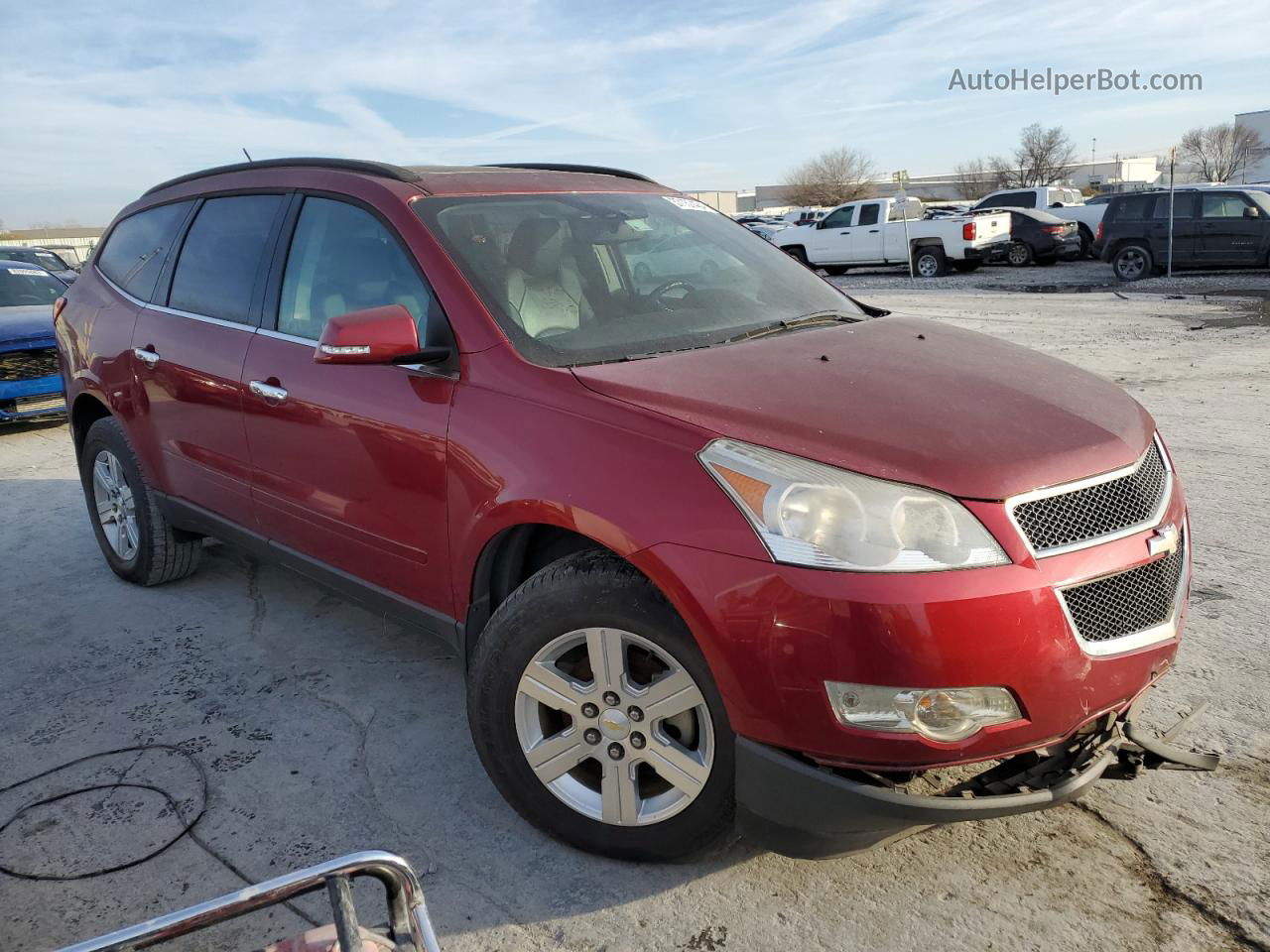 2012 Chevrolet Traverse Lt Maroon vin: 1GNKRJED4CJ137707