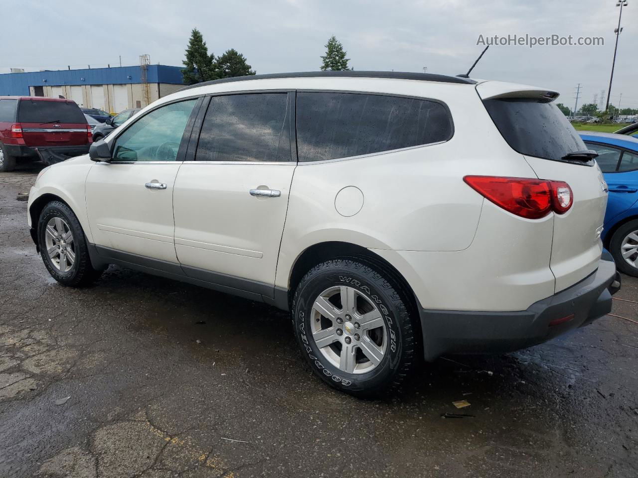 2012 Chevrolet Traverse Lt White vin: 1GNKRJED4CJ174398