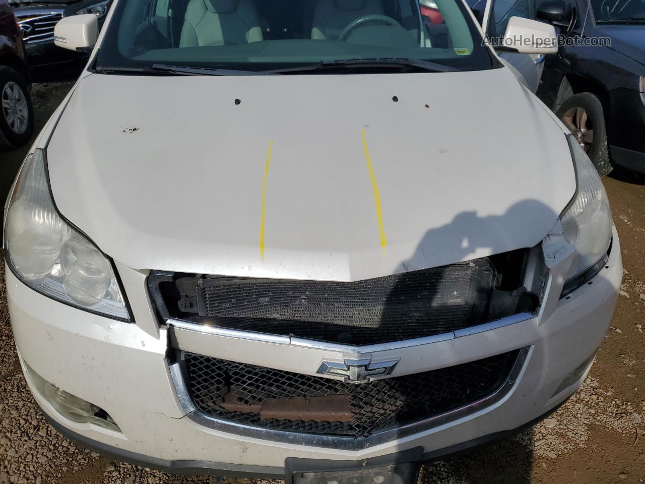 2012 Chevrolet Traverse Lt White vin: 1GNKRJED4CJ397413