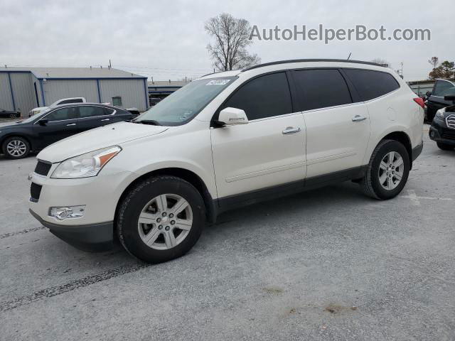 2011 Chevrolet Traverse Lt White vin: 1GNKRJED6BJ185885