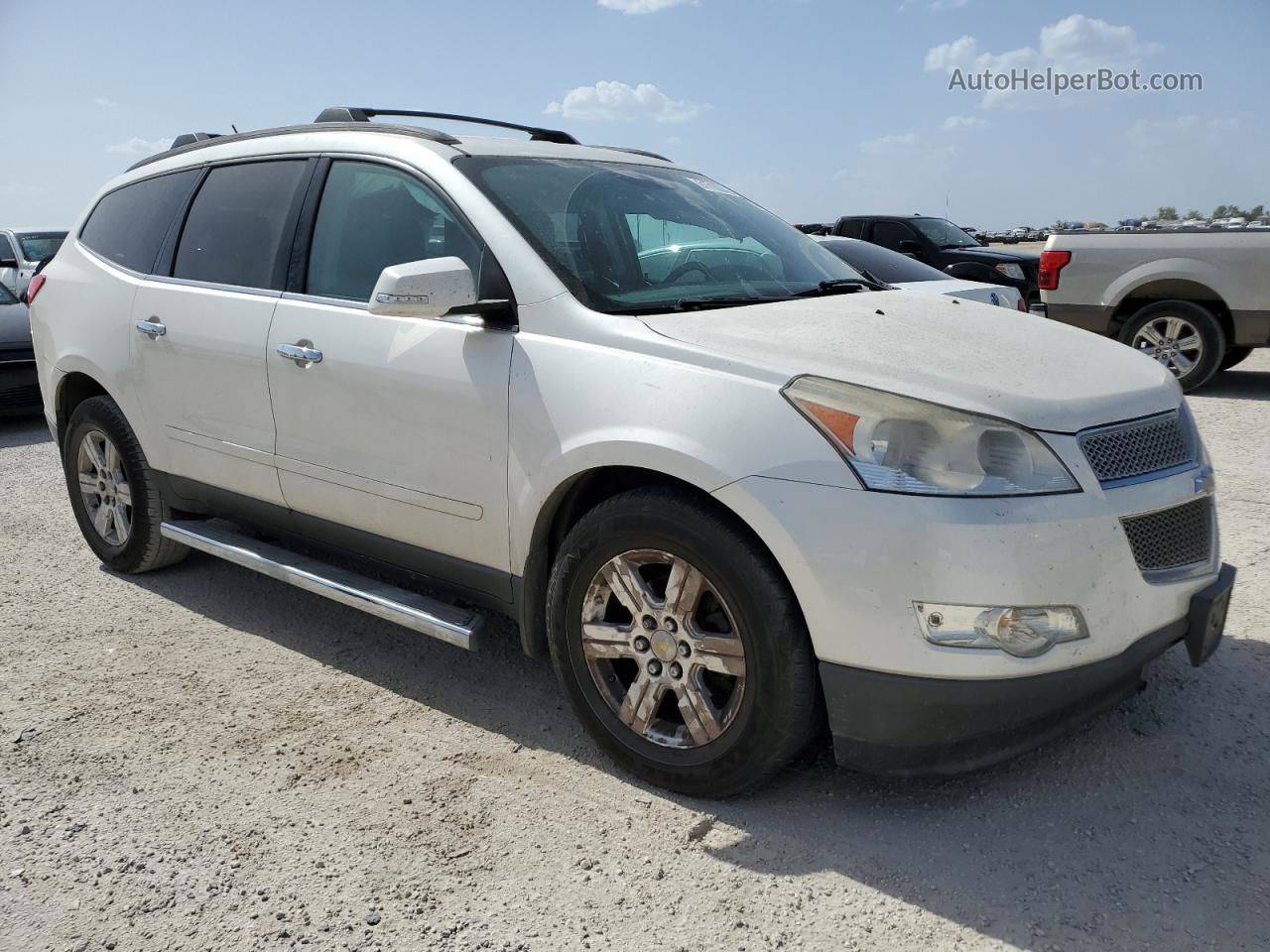 2012 Chevrolet Traverse Lt White vin: 1GNKRJED8CJ330524