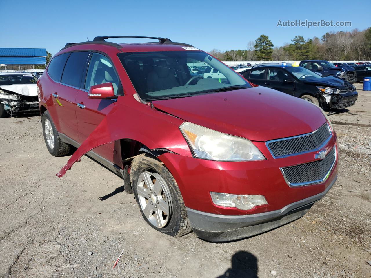 2012 Chevrolet Traverse Lt Red vin: 1GNKRJED9CJ213793