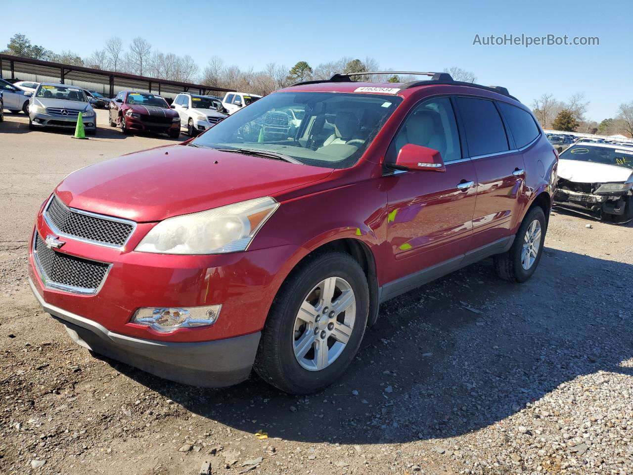 2012 Chevrolet Traverse Lt Red vin: 1GNKRJED9CJ213793