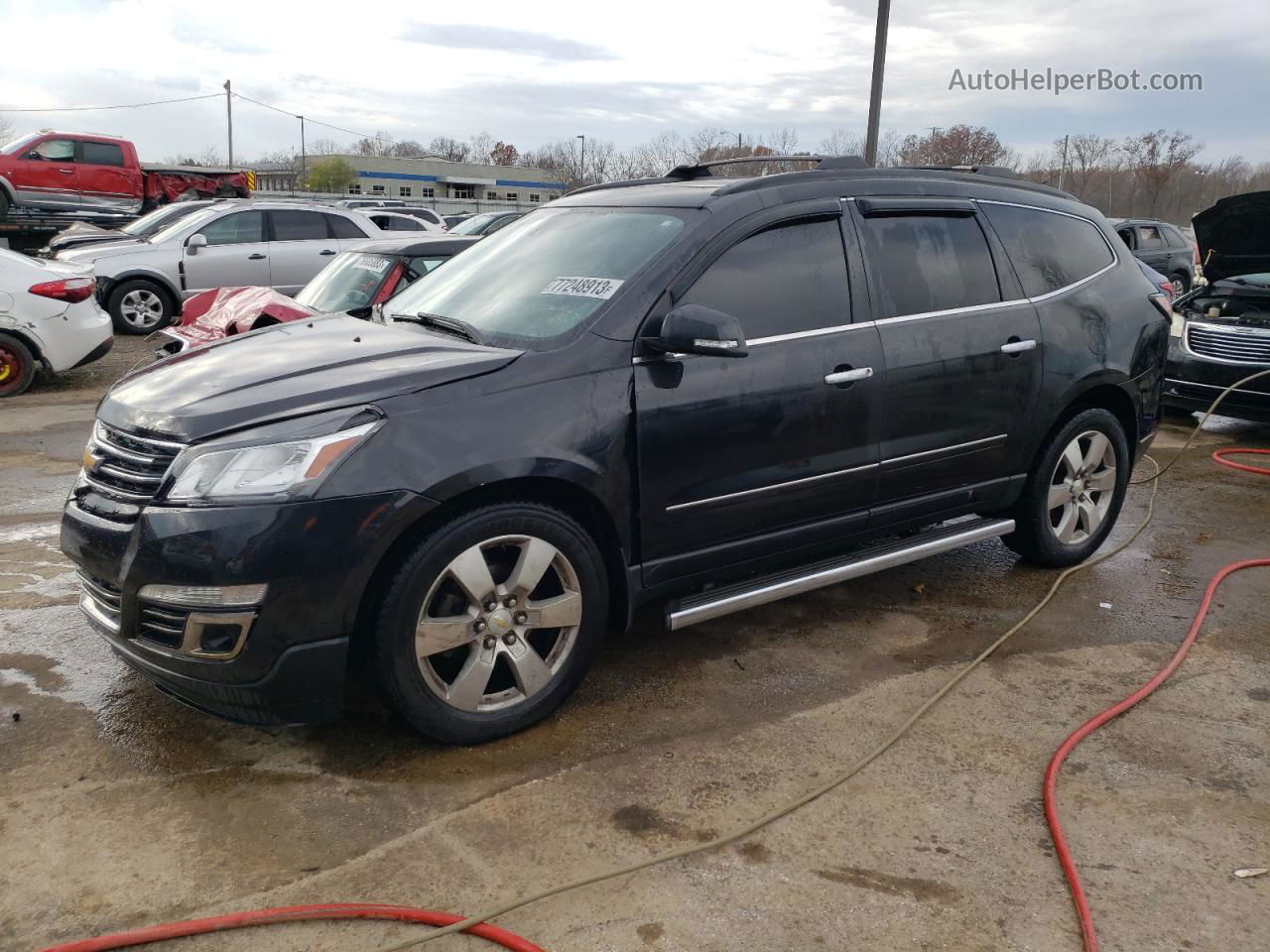 2014 Chevrolet Traverse Ltz Black vin: 1GNKRJKD5EJ230405